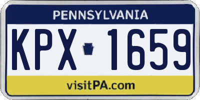 PA license plate KPX1659