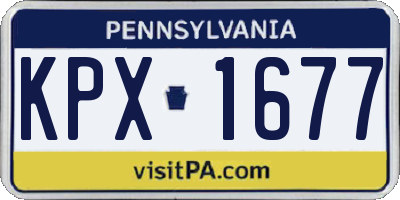 PA license plate KPX1677