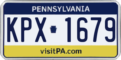 PA license plate KPX1679