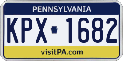 PA license plate KPX1682