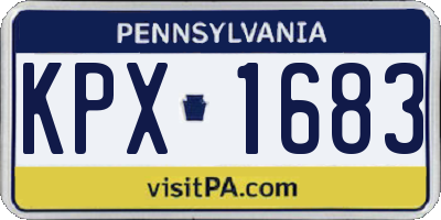 PA license plate KPX1683