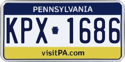 PA license plate KPX1686