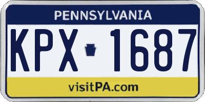 PA license plate KPX1687