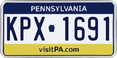 PA license plate KPX1691