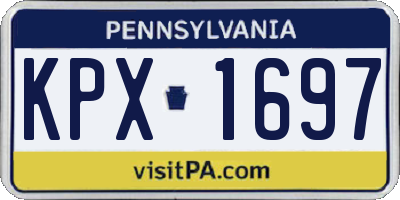 PA license plate KPX1697