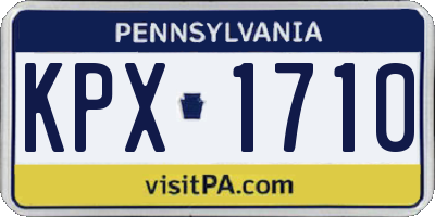 PA license plate KPX1710