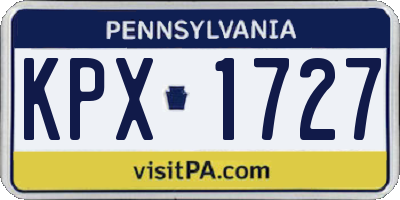 PA license plate KPX1727