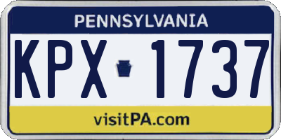 PA license plate KPX1737