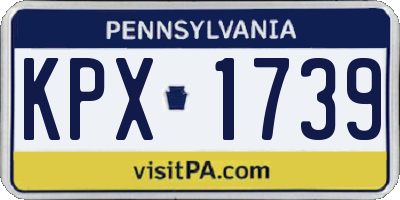 PA license plate KPX1739