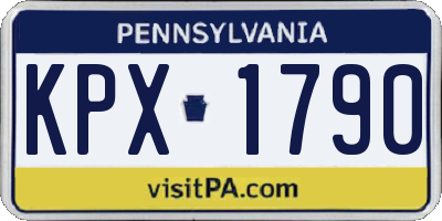 PA license plate KPX1790