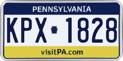 PA license plate KPX1828