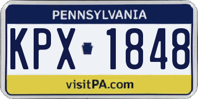 PA license plate KPX1848