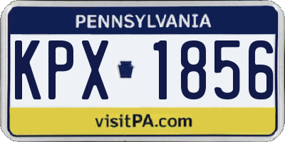 PA license plate KPX1856