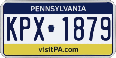 PA license plate KPX1879