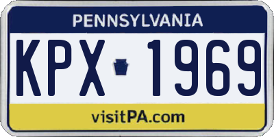 PA license plate KPX1969