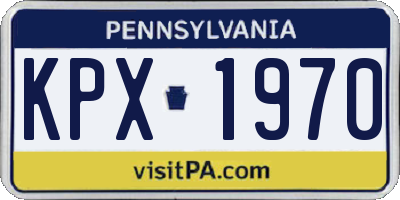 PA license plate KPX1970
