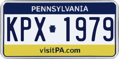 PA license plate KPX1979