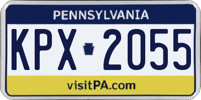 PA license plate KPX2055