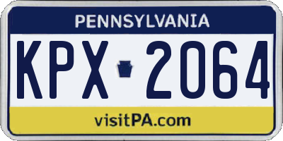 PA license plate KPX2064