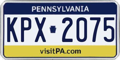 PA license plate KPX2075