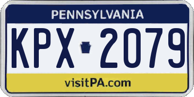 PA license plate KPX2079