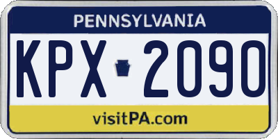 PA license plate KPX2090