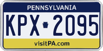PA license plate KPX2095