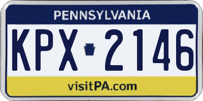 PA license plate KPX2146