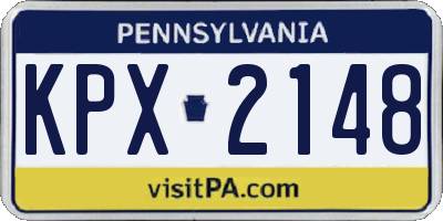 PA license plate KPX2148