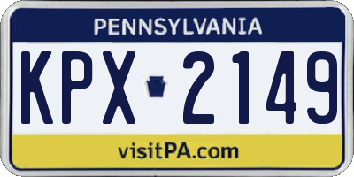 PA license plate KPX2149