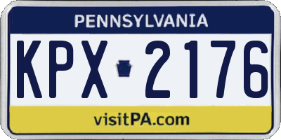 PA license plate KPX2176