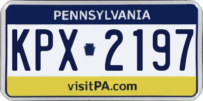 PA license plate KPX2197