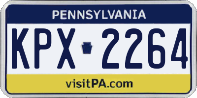 PA license plate KPX2264