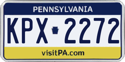 PA license plate KPX2272