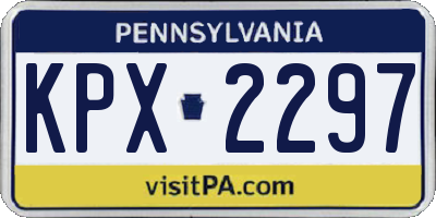 PA license plate KPX2297
