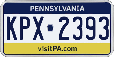 PA license plate KPX2393