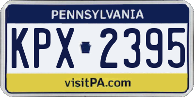 PA license plate KPX2395