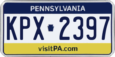 PA license plate KPX2397