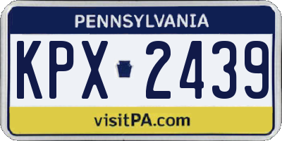 PA license plate KPX2439