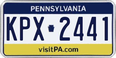 PA license plate KPX2441