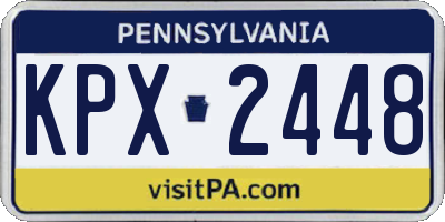 PA license plate KPX2448