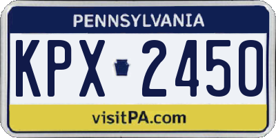 PA license plate KPX2450