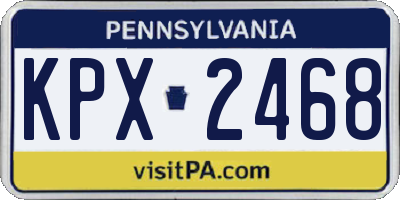 PA license plate KPX2468