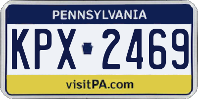 PA license plate KPX2469
