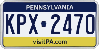 PA license plate KPX2470