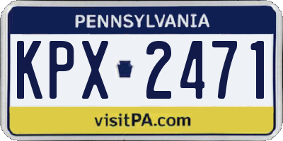 PA license plate KPX2471