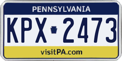 PA license plate KPX2473