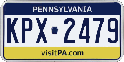 PA license plate KPX2479