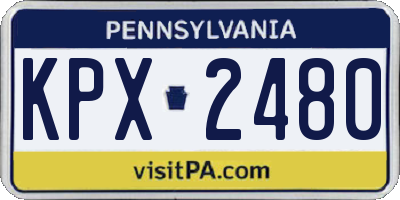PA license plate KPX2480