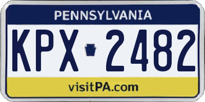 PA license plate KPX2482